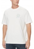 GUESS JEANS SS CN OS EMBROIDE ΜΠΛΟΥΖΑ ΑΝΔΡΙΚΗ WHITE
