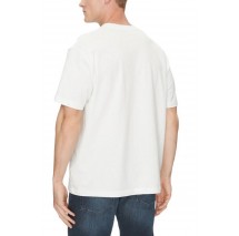 GUESS JEANS SS CN OS EMBROIDE ΜΠΛΟΥΖΑ ΑΝΔΡΙΚΗ WHITE