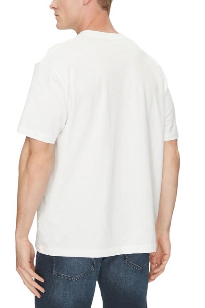 GUESS JEANS SS CN OS EMBROIDE ΜΠΛΟΥΖΑ ΑΝΔΡΙΚΗ WHITE