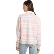 GUESS JEANS LS RUGBY POLO SHIRT ΜΠΛΟΥΖΑ ΓΥΝΑΙΚΕΙΑ PINK