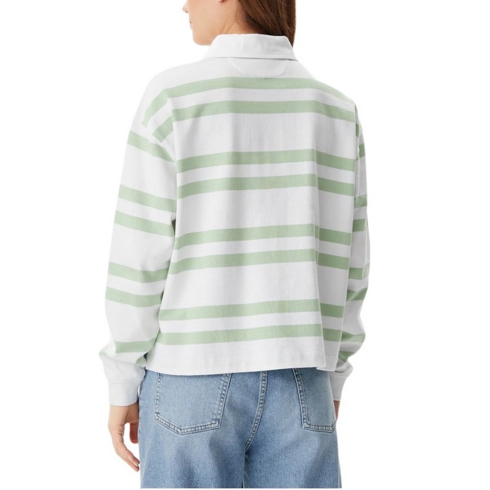 GUESS JEANS LS RUGBY POLO SHIRT ΜΠΛΟΥΖΑ ΓΥΝΑΙΚΕΙΑ GREEN
