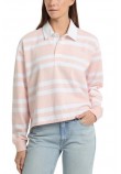 GUESS JEANS LS RUGBY POLO SHIRT ΜΠΛΟΥΖΑ ΓΥΝΑΙΚΕΙΑ PINK