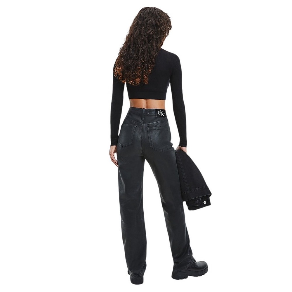 CALVIN KLEIN JEANS CUT OUT NECKLINE SWEATER ΜΠΛΟΥΖΑ ΓΥΝΑΙΚΕΙΑ BLACK