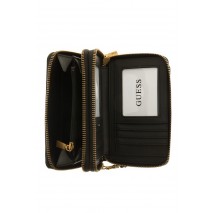 GUESS LAUREL SLG MEDIUM ZIP AROUND ΠΟΡΤΟΦΟΛΙ ΓΥΝΑΙΚΕΙΟ BLACK