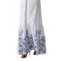 GUESS BLANCHE PLACE EMBRO LONG DRESS ΦΟΡΕΜΑ ΓΥΝΑΙΚΕΙΟ WHITE