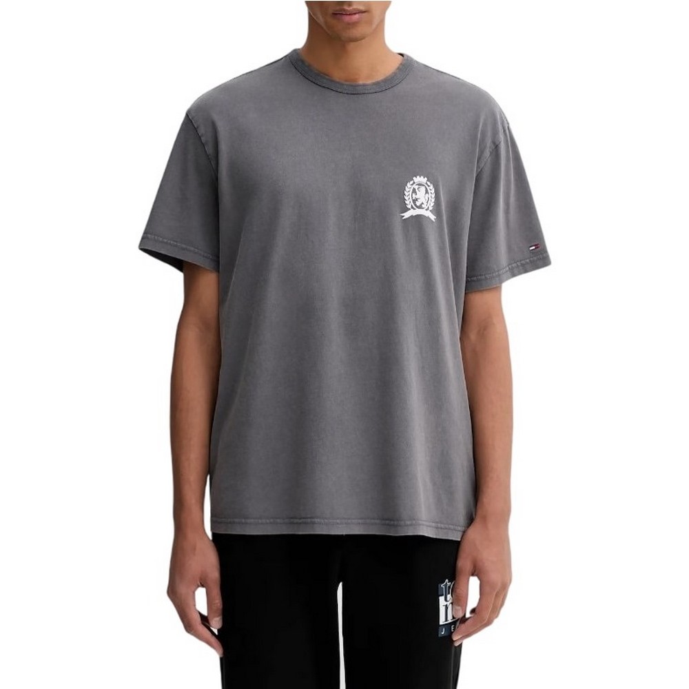 TOMMY JEANS RLX CREST PLAY TEE T-SHIRT ΜΠΛΟΥΖΑ ΑΝΔΡΙΚΗ WASHED BLACK