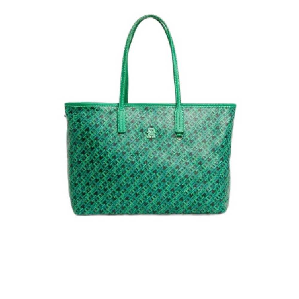 TOMMY HILFIGER MONOPLAY LEATHER ΤΣΑΝΤΑ ΓΥΝΑΙΚΕΙΑ GREEN