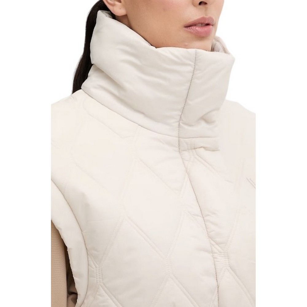 GUESS HILMA SLEEVELESS PUFFER JACKET ΓΙΛΕΚΟ ΜΠΟΥΦΑΝ ΓΥΝΑΙΚΕΙΟ BEIGE