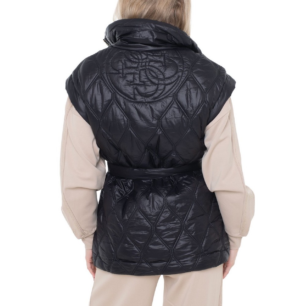 GUESS HILMA SLEEVELESS PUFFER JACKET ΓΙΛΕΚΟ ΜΠΟΥΦΑΝ ΓΥΝΑΙΚΕΙΟ BLACK