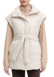 GUESS HILMA SLEEVELESS PUFFER JACKET ΓΙΛΕΚΟ ΜΠΟΥΦΑΝ ΓΥΝΑΙΚΕΙΟ BEIGE