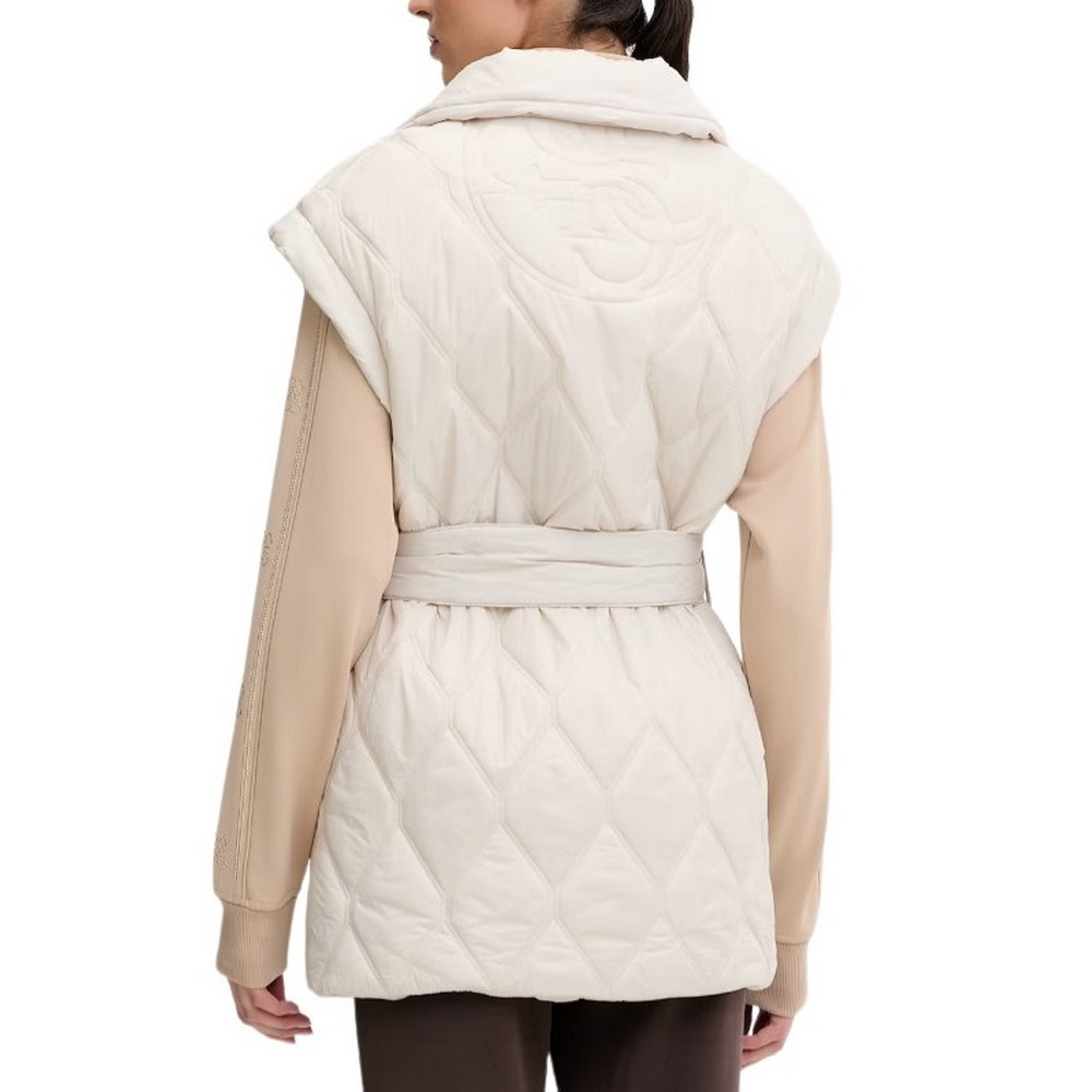 GUESS HILMA SLEEVELESS PUFFER JACKET ΓΙΛΕΚΟ ΜΠΟΥΦΑΝ ΓΥΝΑΙΚΕΙΟ BEIGE