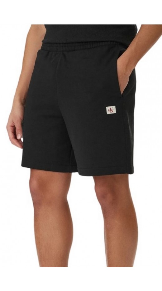 CALVIN KLEIN JEANS EU 350TERRY BADGE SHORT ΒΕΡΜΟΥΔΑ ΑΝΔΡΙΚΗ BLACK