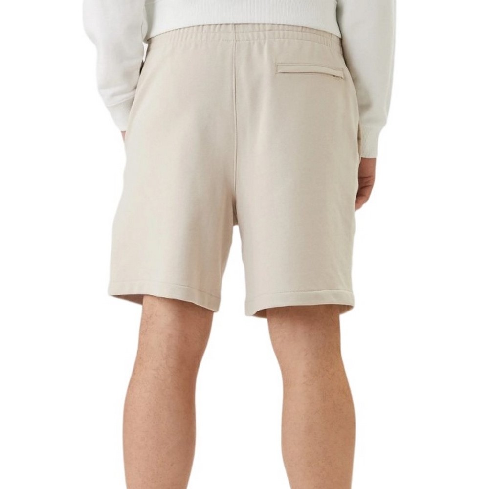 CALVIN KLEIN JEANS EU 350TERRY BADGE SHORT ΒΕΡΜΟΥΔΑ ΑΝΔΡΙΚΗ BEIGE