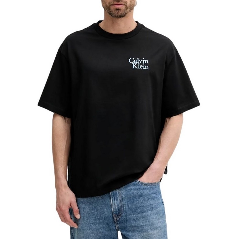 CALVIN KLEIN JEANS CLVN RSRT SCR T-SHIRT ΜΠΛΟΥΖΑ ΑΝΔΡΙΚΗ BLACK