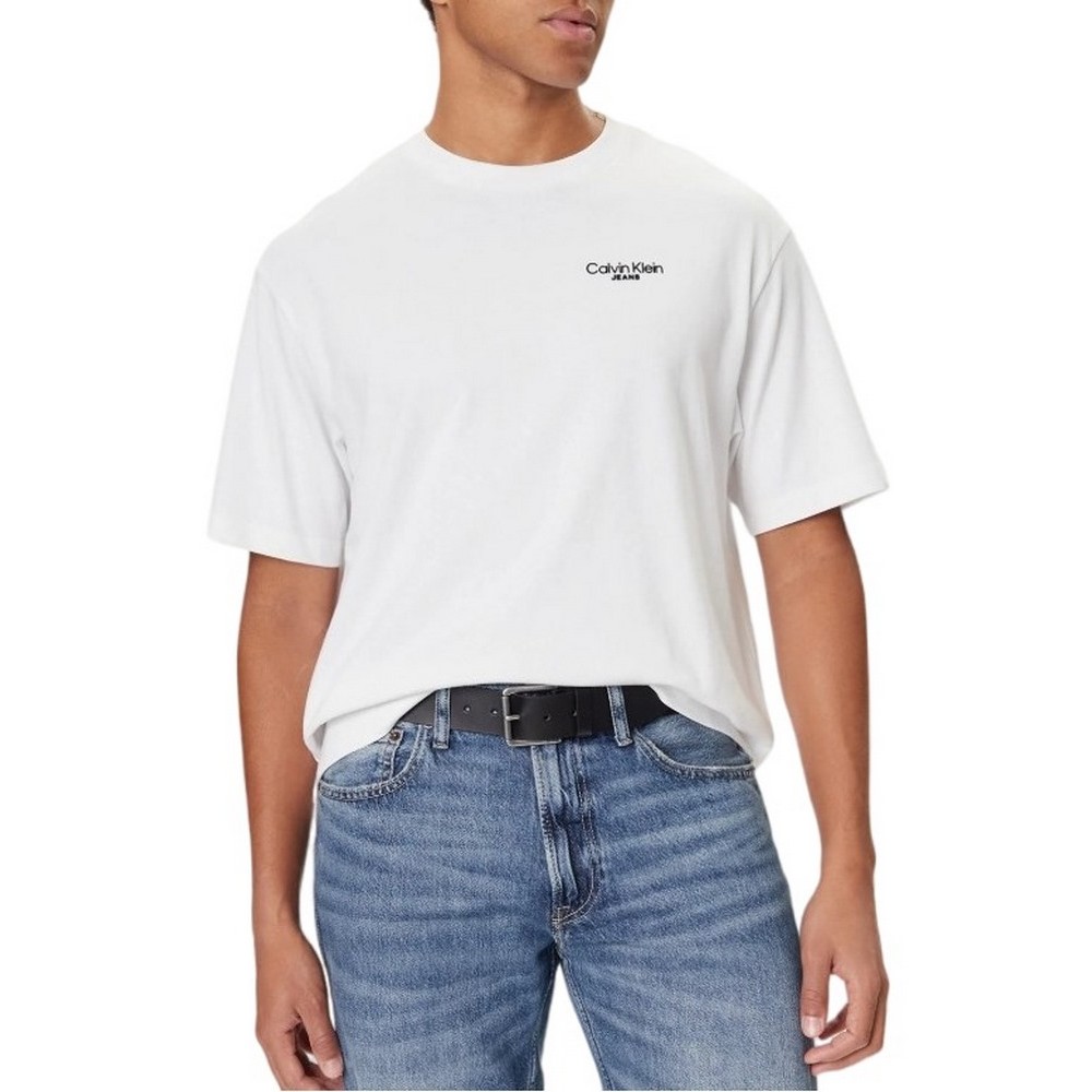 CALVIN KLEIN JEANS LOGO BACK PRINT T-SHIRT ΜΠΛΟΥΖΑ ΑΝΔΡΙΚΗ WHITE