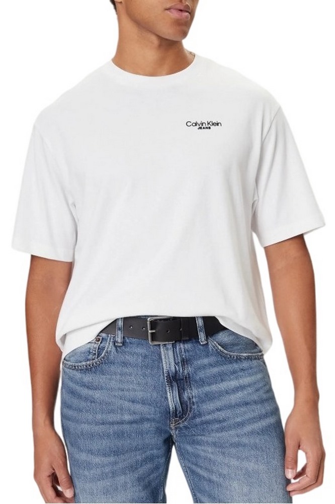 CALVIN KLEIN JEANS LOGO BACK PRINT T-SHIRT ΜΠΛΟΥΖΑ ΑΝΔΡΙΚΗ WHITE