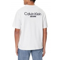 CALVIN KLEIN JEANS LOGO BACK PRINT T-SHIRT ΜΠΛΟΥΖΑ ΑΝΔΡΙΚΗ WHITE