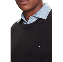 TOMMY JEANS SLIM ESS SWEATER EXT ΜΠΛΟΥΖΑ ΠΛΕΚΤΗ ΑΝΔΡΙΚΗ BLACK
