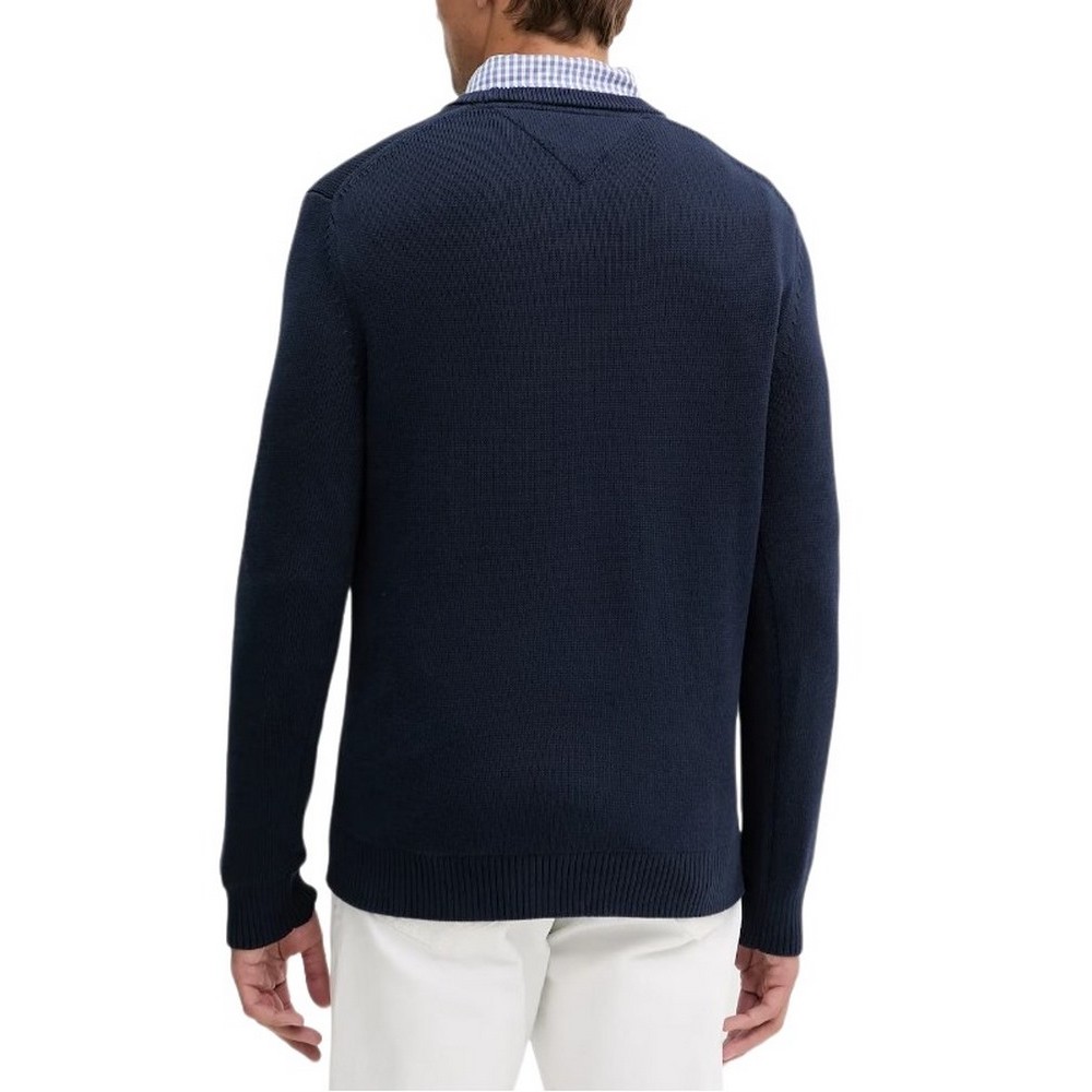 TOMMY JEANS SLIM ESS SWEATER EXT ΜΠΛΟΥΖΑ ΠΛΕΚΤΗ ΑΝΔΡΙΚΗ DARK NAVY