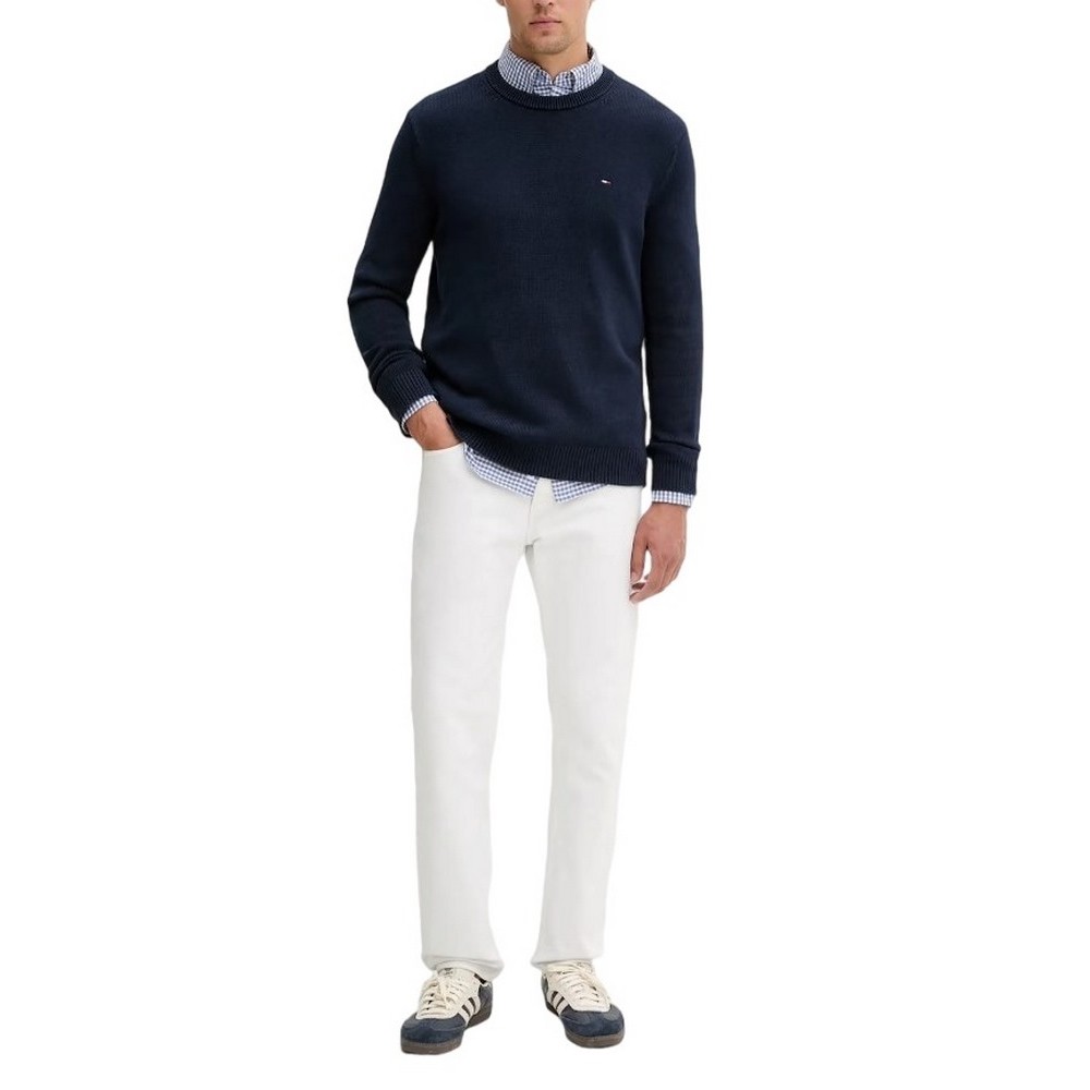TOMMY JEANS SLIM ESS SWEATER EXT ΜΠΛΟΥΖΑ ΠΛΕΚΤΗ ΑΝΔΡΙΚΗ DARK NAVY