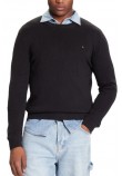 TOMMY JEANS SLIM ESS SWEATER EXT ΜΠΛΟΥΖΑ ΠΛΕΚΤΗ ΑΝΔΡΙΚΗ BLACK