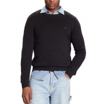 TOMMY JEANS SLIM ESS SWEATER EXT ΜΠΛΟΥΖΑ ΠΛΕΚΤΗ ΑΝΔΡΙΚΗ BLACK