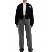 TOMMY JEANS TEDDY VARSITY BOMBER ΜΠΟΥΦΑΝ ΓΥΝΑΙΚΕΙΟ BLACK