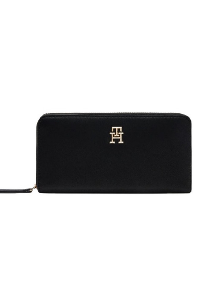 TOMMY HILFIGER LOGOTAPE LRG ZA ΠΟΡΤΟΦΟΛΙ ΓΥΝΑΙΚΕΙΟ BLACK