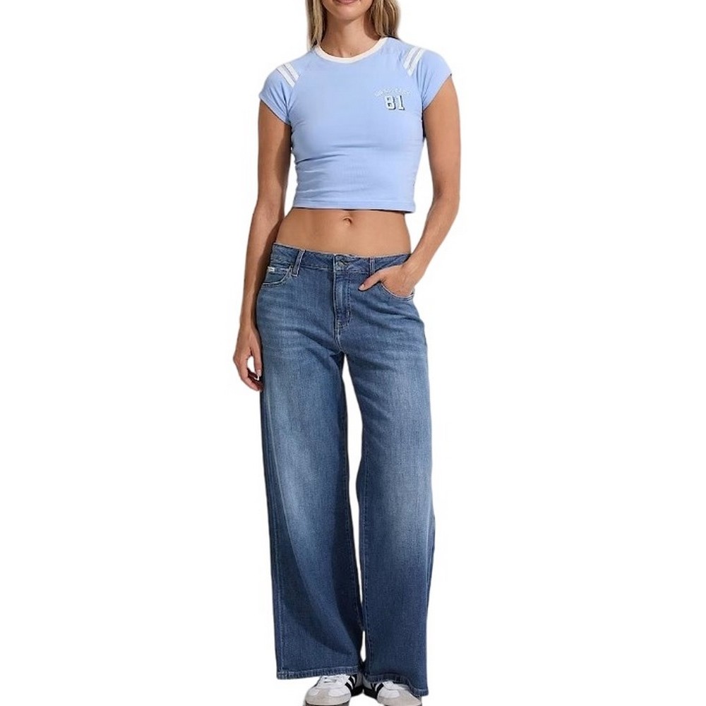 GUESS JEANS G13 LOW RISE EXTRA WIDE ΠΑΝΤΕΛΟΝΙ ΓΥΝΑΙΚΕΙΟ BLUΕ DENIM