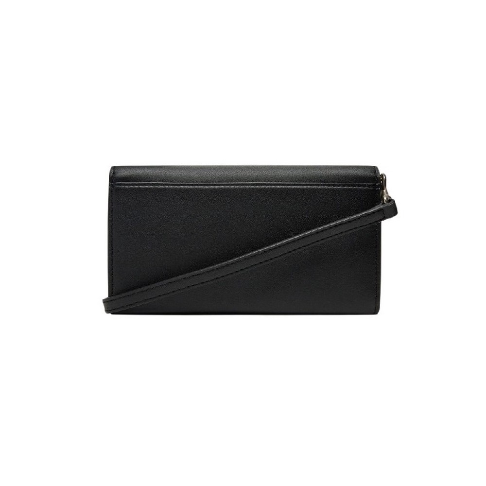 CALVIN KLEIN JEANS SCULPTED LONG FOLD STRAP WALLET ΠΟΡΤΟΦΟΛΙ ΓΥΝΑΙΚΕΙΟ BLACK