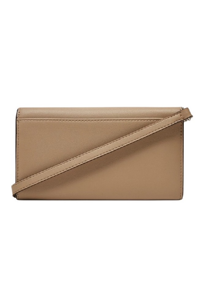 CALVIN KLEIN JEANS SCULPTED LONG FOLD STRAP WALLET ΠΟΡΤΟΦΟΛΙ ΓΥΝΑΙΚΕΙΟ BEIGE