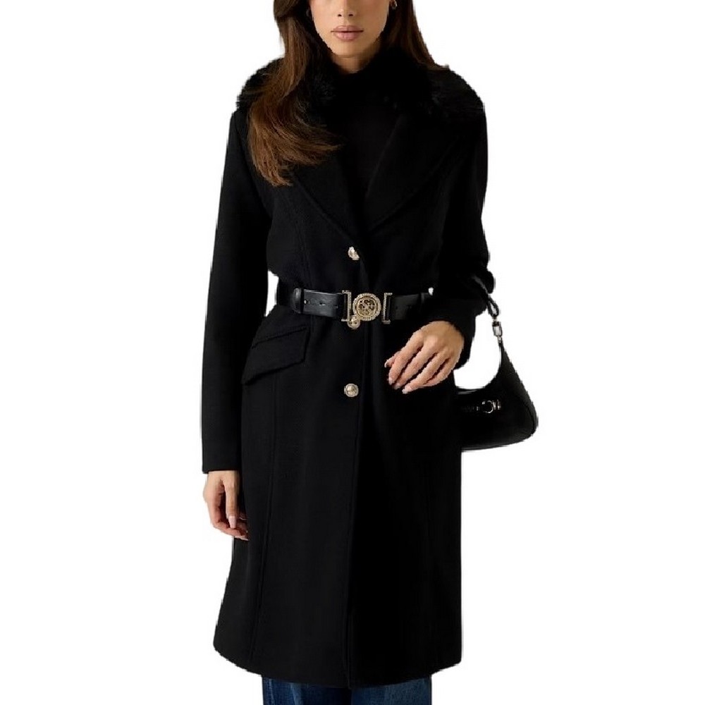 GUESS NEW PATRICE BELTED COAT ΠΑΛΤΟ ΓΥΝΑΙΚΕΙΟ BLACK