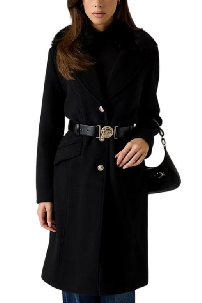 GUESS NEW PATRICE BELTED COAT ΠΑΛΤΟ ΓΥΝΑΙΚΕΙΟ BLACK