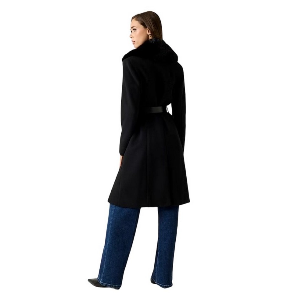 GUESS NEW PATRICE BELTED COAT ΠΑΛΤΟ ΓΥΝΑΙΚΕΙΟ BLACK