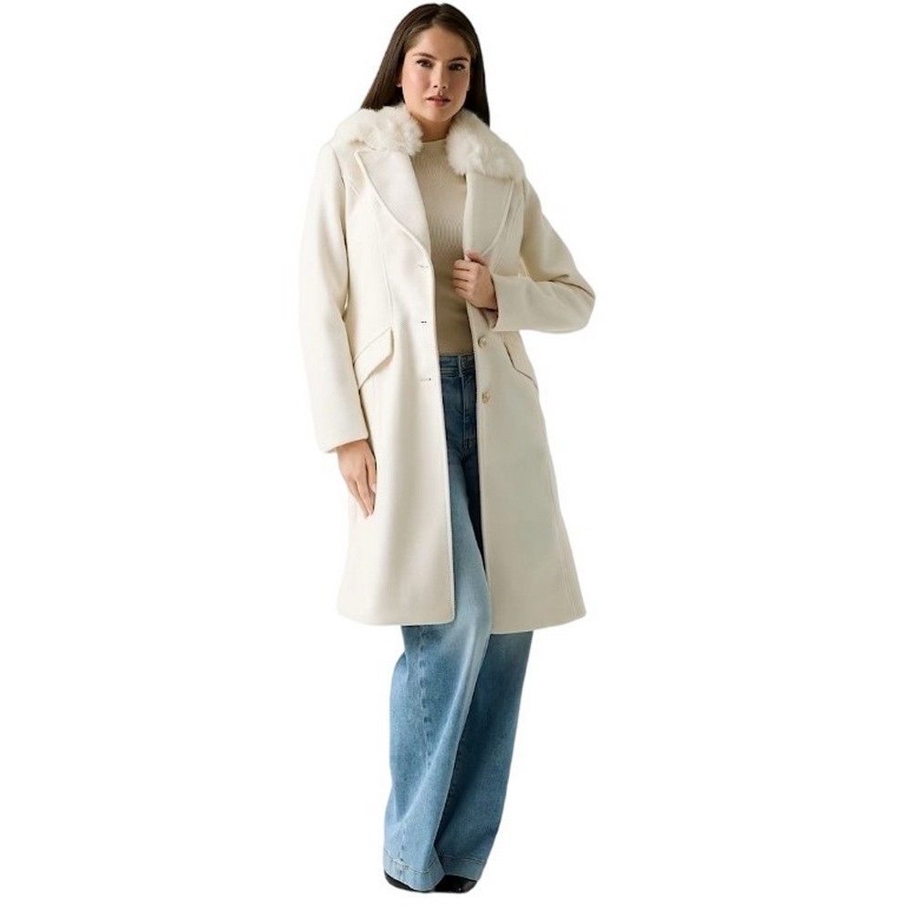 GUESS NEW PATRICE BELTED COAT ΠΑΛΤΟ ΓΥΝΑΙΚΕΙΟ WHITE