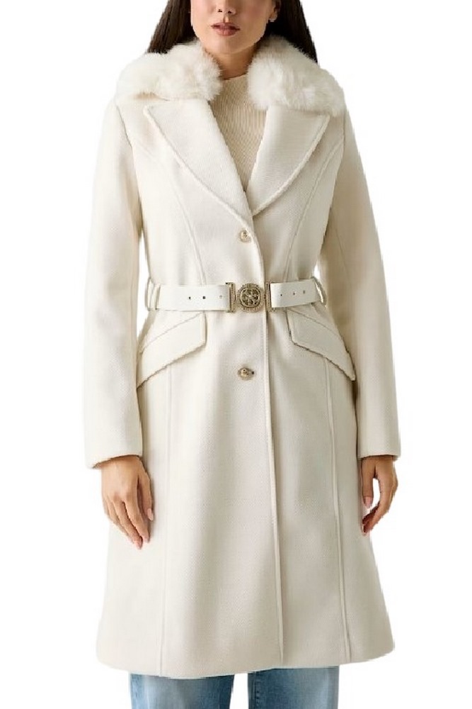 GUESS NEW PATRICE BELTED COAT ΠΑΛΤΟ ΓΥΝΑΙΚΕΙΟ WHITE