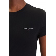 TOMMY JEANS SLIM LINEAR SS TEE EXT T-SHIRT ΜΠΛΟΥΖΑ ΓΥΝΑΙΚΕΙΑ BLACK