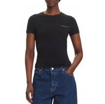 TOMMY JEANS SLIM LINEAR SS TEE EXT T-SHIRT ΜΠΛΟΥΖΑ ΓΥΝΑΙΚΕΙΑ BLACK