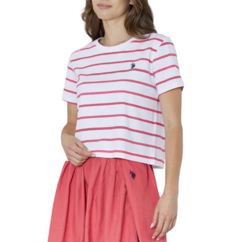 U.S.POLO ASSN LIBY 000270 EH03 T-SHIRT SS ΜΠΛΟΥΖΑ ΓΥΝΑΙΚΕΙΑ RED