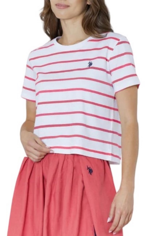U.S.POLO ASSN LIBY 000270 EH03 T-SHIRT SS ΜΠΛΟΥΖΑ ΓΥΝΑΙΚΕΙΑ RED