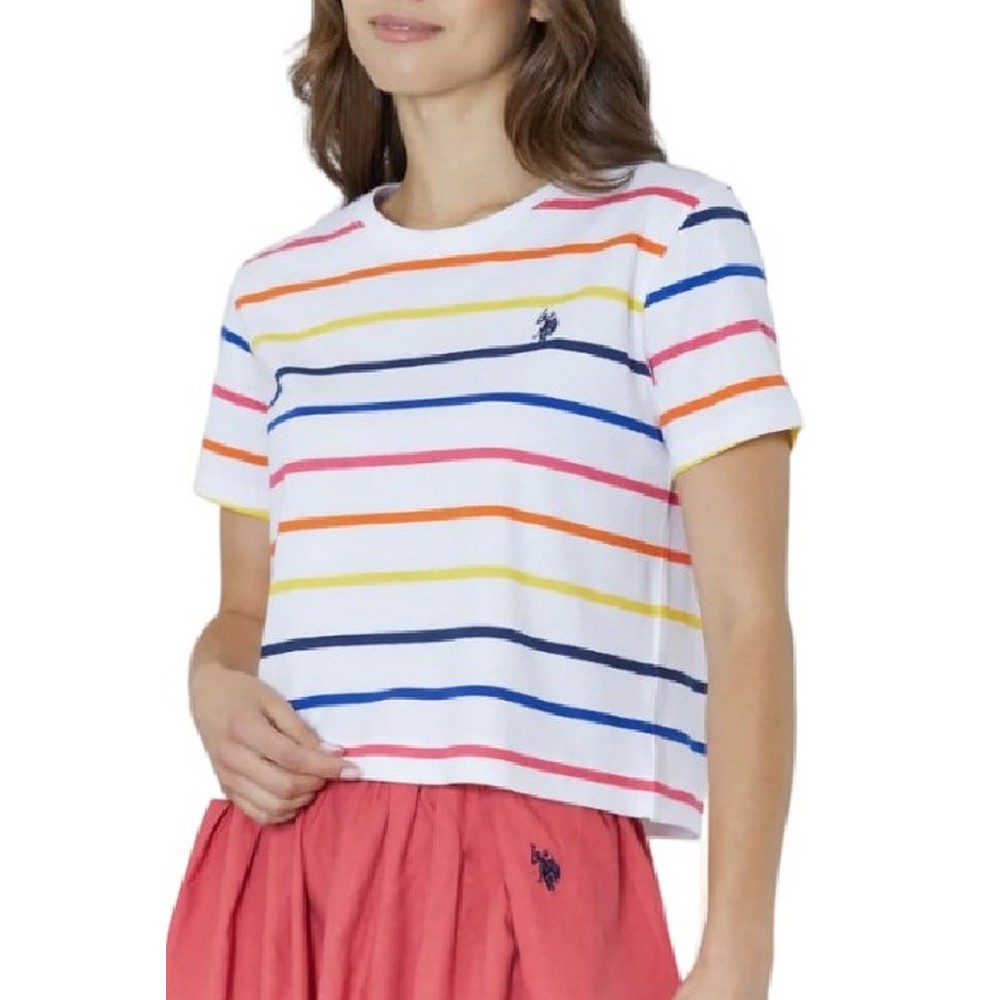 U.S.POLO ASSN LIBY 000270 EH03 T-SHIRT SS ΜΠΛΟΥΖΑ ΓΥΝΑΙΚΕΙΑ MULTI
