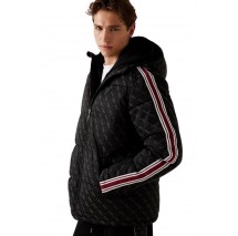 GUESS FUSCO 4G PADDED JACKET ΜΠΟΥΦΑΝ ΑΝΔΡΙΚΟ BLACK/GREY