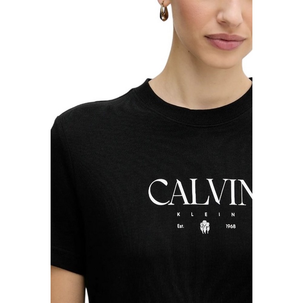 CALVIN KLEIN JEANS  CKTAIL CONCEPT GRAPHIC TEE T-SHIRT ΜΠΛΟΥΖΑ ΓΥΝΑΙΚΕΙΑ BLACK