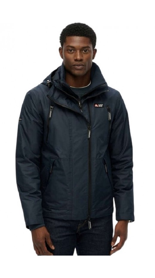 SUPERDRY D1 SDSW HOODED MTN WINDBREAKER JACKET ΜΠΟΥΦΑΝ ΑΝΔΡΙΚΟ DEEP NAVY