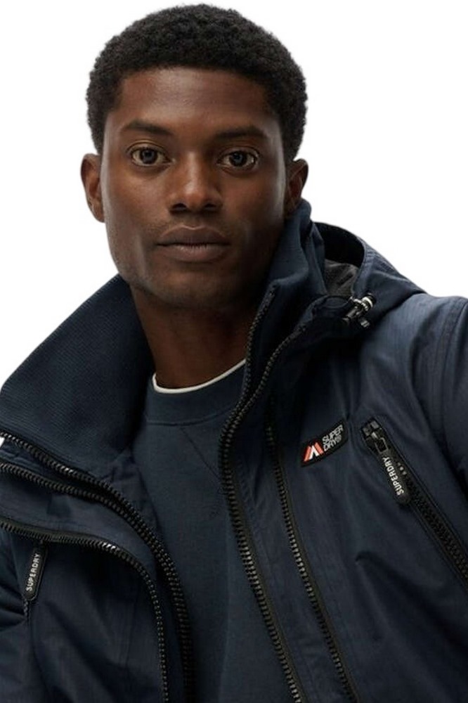 SUPERDRY D1 SDSW HOODED MTN WINDBREAKER JACKET ΜΠΟΥΦΑΝ ΑΝΔΡΙΚΟ DEEP NAVY