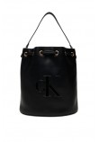 CALVIN KLEIN RAISED CK LARGE BUCKET BAG ΤΣΑΝΤΑ ΓΥΝΑΙΚΕΙΑ BLACK