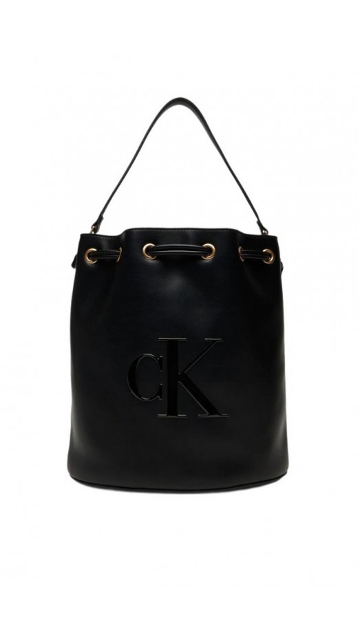 CALVIN KLEIN RAISED CK LARGE BUCKET BAG ΤΣΑΝΤΑ ΓΥΝΑΙΚΕΙΑ BLACK