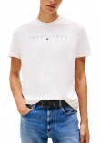 TOMMY JEANS REG LINEAR LOGO TEE EXT T-SHIRT ΜΠΛΟΥΖΑ ΑΝΔΡΙΚΗ OFF WHITE