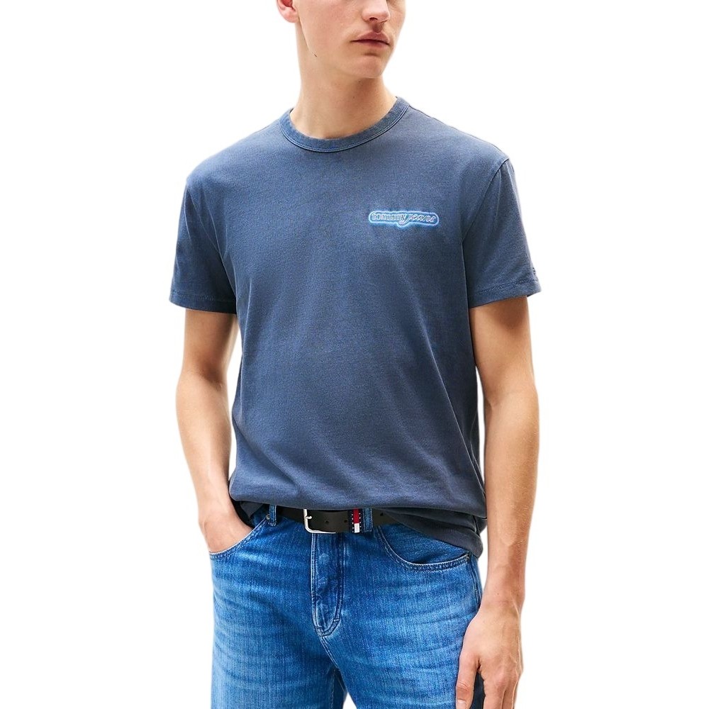 TOMMY JEANS REG NOVELTY FAIR TEE EXT T-SHIRT ΜΠΛΟΥΖΑ ΑΝΔΡΙΚΗ NAVY