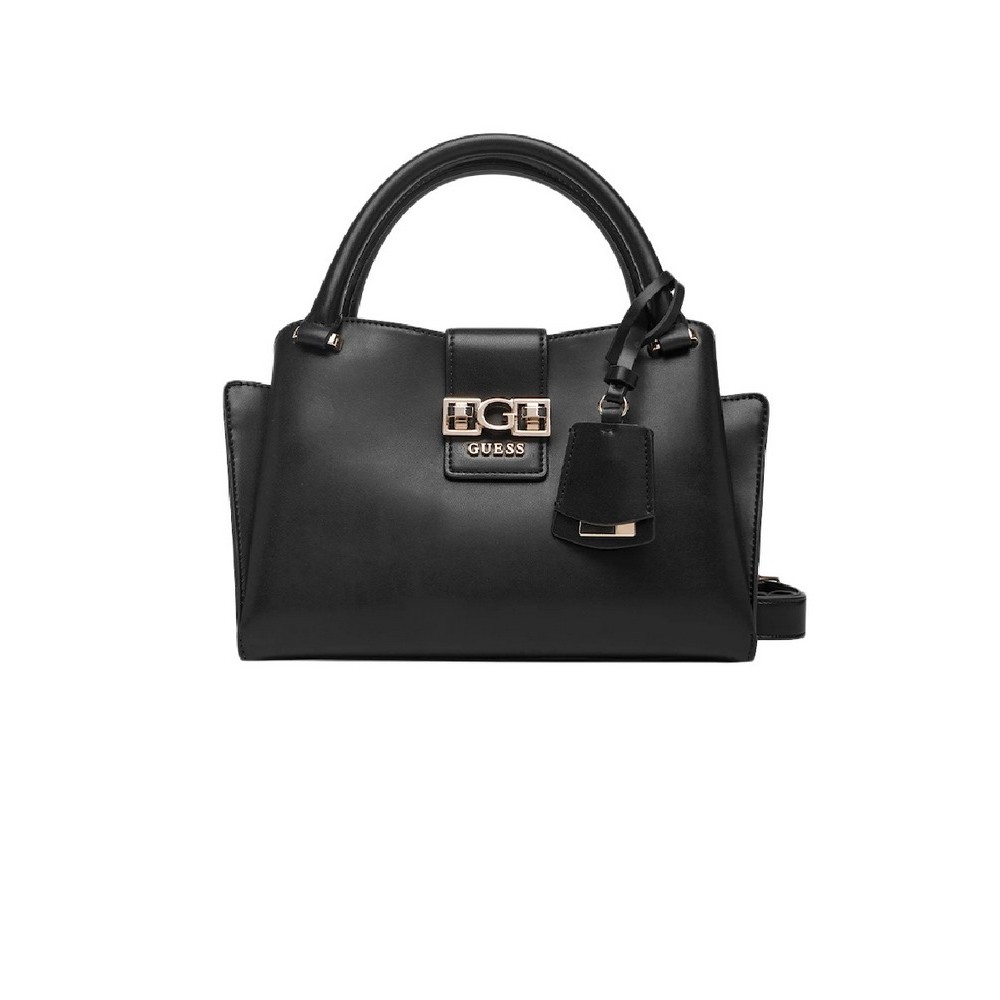GUESS JANE SMALL SATCHEL ΤΣΑΝΤΑ ΓΥΝΑΙΚΕΙΑ BLACK
